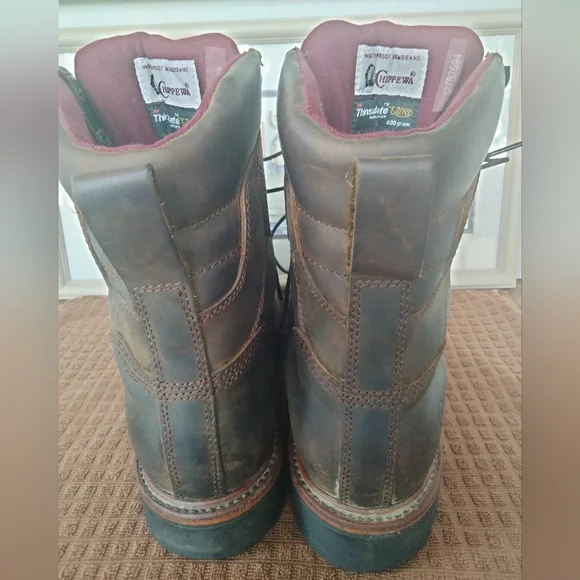 Chippewa Brown Leather Insulated Boots - Picture 2 of 10